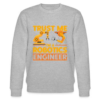 Engineering Robotics Robotics Engineer Gift - Stanley/Stella CHANGER Unisex Organic Sweatshirt - heather grey - Front - Nik (191cm) & Marisol (170cm)