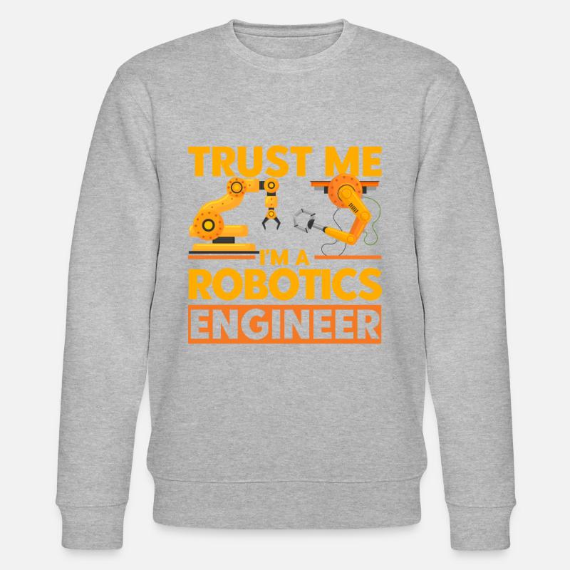 Technik Robotik Robotik Ingenieur Geschenk - Stanley/Stella Unisex Bio-Sweatshirt CHANGER - Grau meliert