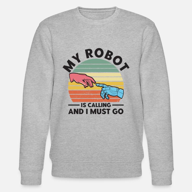 Engineer Teacher Robotics Technology Gift - Stanley/Stella CHANGER Unisex Organic Sweatshirt - heather grey