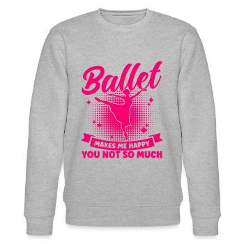 Ballerine Ballet Dancer Ballet Girls - Sweat bio CHANGER Stanley/Stella Unisexe - gris chiné - Devant - Nik (191cm) & Marisol (170cm)