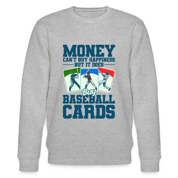 Collection de cartes de sport Collectionneurs de cartes de baseball - Sweat bio CHANGER Stanley/Stella Unisexe - gris chiné - Devant - Nik (191cm) & Marisol (170cm)