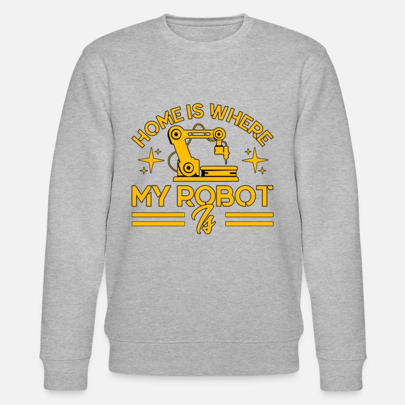 Engineer Teacher Technology Robotics Gift - Stanley/Stella CHANGER Unisex Organic Sweatshirt - heather grey