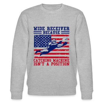 American Football Mannschaft Football Spiel Americ - Stanley/Stella Unisex Bio-Sweatshirt CHANGER  - Grau meliert - Vorne - Nik (191cm) & Marisol (170cm)