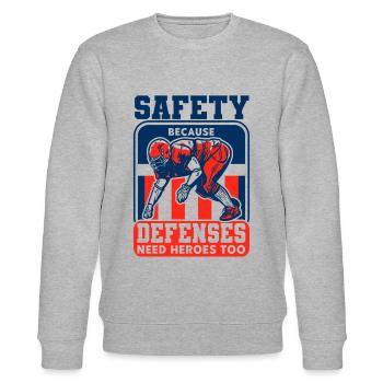 American Football American Football Spieler Footba - Stanley/Stella Unisex Bio-Sweatshirt CHANGER  - Grau meliert - Vorne - Nik (191cm) & Marisol (170cm)