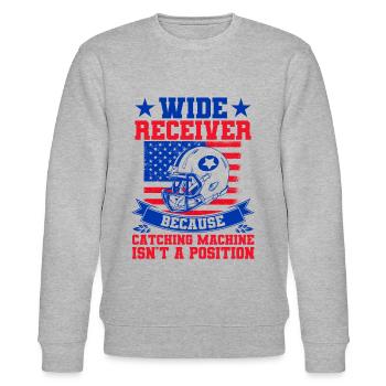 American Football Mannschaft Football Spiel Americ - Stanley/Stella Unisex Bio-Sweatshirt CHANGER  - Grau meliert - Vorne - Nik (191cm) & Marisol (170cm)