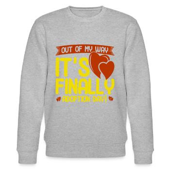 Adoption Adoption of children foster parents - Stanley/Stella CHANGER Unisex Organic Sweatshirt - heather grey - Front - Nik (191cm) & Marisol (170cm)