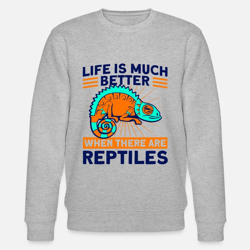 Reptile Lovers Reptile Snake Cadeau - Sweat bio CHANGER Stanley/Stella Unisexe - gris chiné