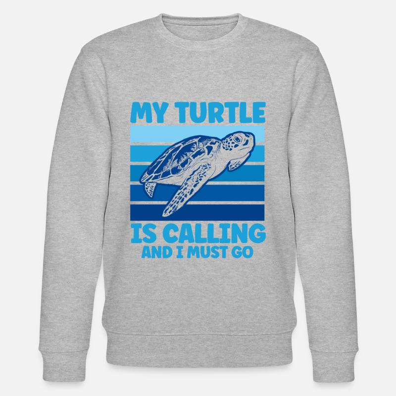 Turtle Keeping Sea Turtle Turtles - Stanley/Stella CHANGER Unisex Organic Sweatshirt - heather grey