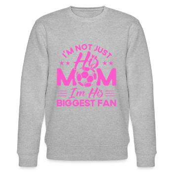 Sportfan Fußball Fußball Mama Geschenk - Stanley/Stella Unisex Bio-Sweatshirt CHANGER  - Grau meliert - Vorne - Nik (191cm) & Marisol (170cm)