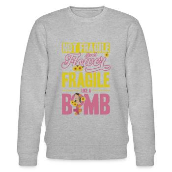 Gleichberechtigung der Geschlechter Rechte der Fra - Stanley/Stella Unisex Bio-Sweatshirt CHANGER  - Grau meliert - Vorne - Nik (191cm) & Marisol (170cm)
