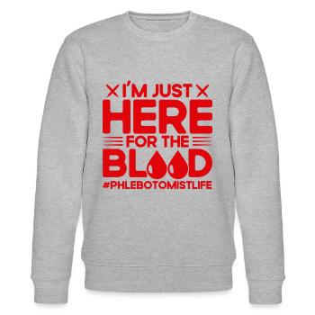 Phlebotomist Blutabnahme Phlebotomie Labor Geschen - Stanley/Stella Unisex Bio-Sweatshirt CHANGER  - Grau meliert - Vorne - Nik (191cm) & Marisol (170cm)