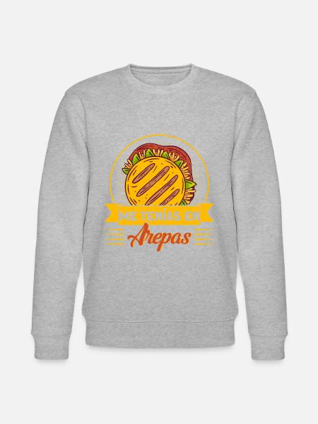 Venezolanisches Essen Essen Liebhaber Arepa Gesche - Stanley/Stella Unisex Bio-Sweatshirt CHANGER - Grau meliert