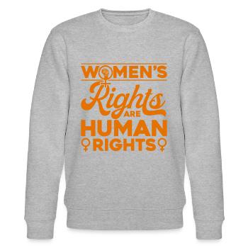 Women's rights Equal rights - Stanley/Stella CHANGER Unisex Organic Sweatshirt - heather grey - Front - Nik (191cm) & Marisol (170cm)