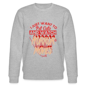Gruselfilm Horrorfilm Gruselige Filme Geschenk - Stanley/Stella Unisex Bio-Sweatshirt CHANGER  - Grau meliert - Vorne - Nik (191cm) & Marisol (170cm)