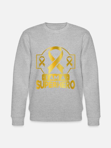 Krebs im Kindesalter Unterstützung bei Krebs im Ki - Stanley/Stella Unisex Bio-Sweatshirt CHANGER  - Grau meliert