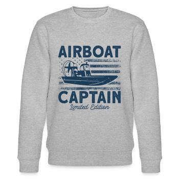 Capitaine de bateau à air Cadeau de capitaine d’hydroglisseur - Sweat bio CHANGER Stanley/Stella Unisexe - gris chiné - Devant - Nik (191cm) & Marisol (170cm)