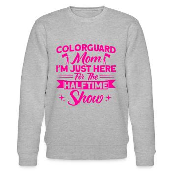 Colorguard Mom hier für die Halbzeitshow Fahnenwac - Stanley/Stella Unisex Bio-Sweatshirt CHANGER  - Grau meliert - Vorne - Nik (191cm) & Marisol (170cm)