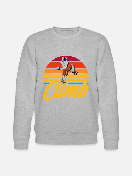 Klettern Felsklettern Geschenk - Stanley/Stella Unisex Bio-Sweatshirt CHANGER  - Grau meliert