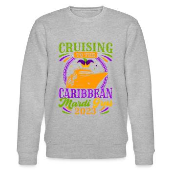 Croisière Caraïbes Mardi Gras 2023 Mardi Gr - Sweat bio CHANGER Stanley/Stella Unisexe - gris chiné - Devant - Nik (191cm) & Marisol (170cm)