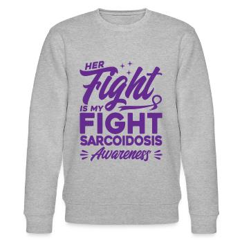 Sarkoidose Überlebender Sarkoidose Unterstützung S - Stanley/Stella Unisex Bio-Sweatshirt CHANGER  - Grau meliert - Vorne - Nik (191cm) & Marisol (170cm)