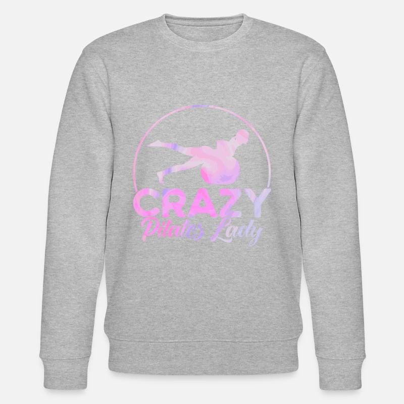 Pilates Verrückte Pilates Lady Geschenk - Stanley/Stella Unisex Bio-Sweatshirt CHANGER - Grau meliert