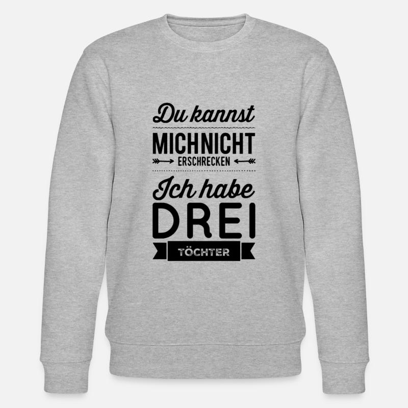 drei Töchter - Vatertag Muttertag - Stanley/Stella Unisex Bio-Sweatshirt CHANGER  - Grau meliert