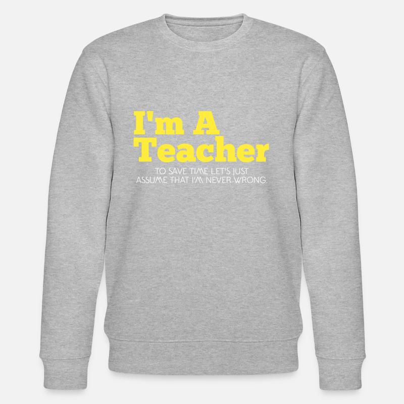 Ich bin ein Lehrer. - Stanley/Stella Unisex Bio-Sweatshirt CHANGER  - Grau meliert