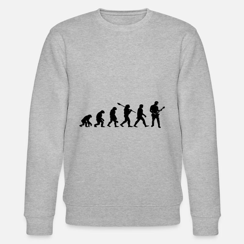evolution guitariste - Sweat bio CHANGER Stanley/Stella Unisexe - gris chiné