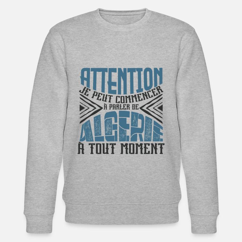 Warnung, Algerien jederzeit. - Stanley/Stella Unisex Bio-Sweatshirt CHANGER  - Grau meliert