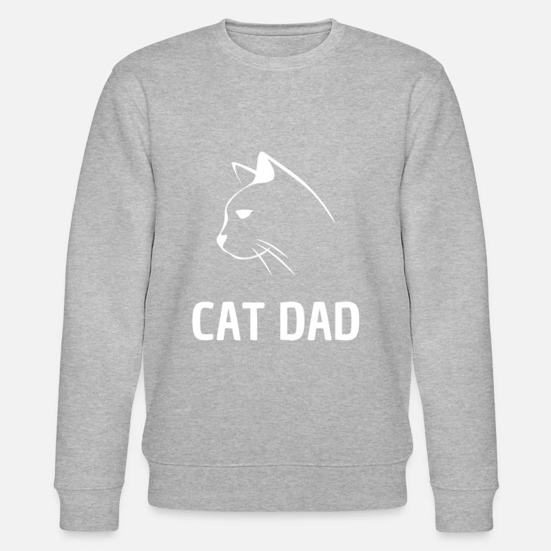 cat dad - Stanley/Stella Unisex Bio-Sweatshirt CHANGER  - Grau meliert
