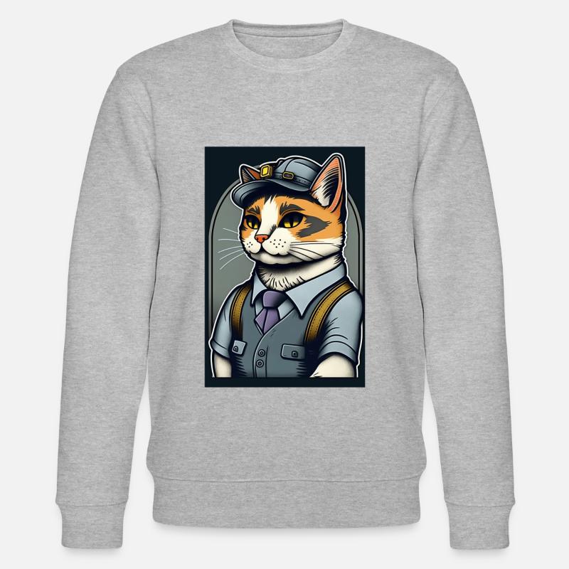 Commis aux chats - Sweat bio CHANGER Stanley/Stella Unisexe - gris chiné