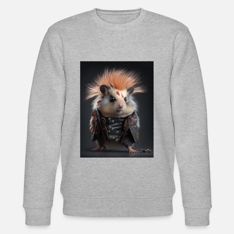 Souris Punk Cool - Sweat bio CHANGER Stanley/Stella Unisexe - gris chiné