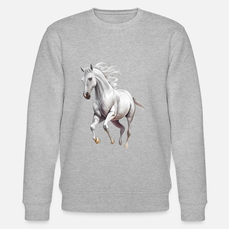 Cheval blanc - Sweat bio CHANGER Stanley/Stella Unisexe - gris chiné