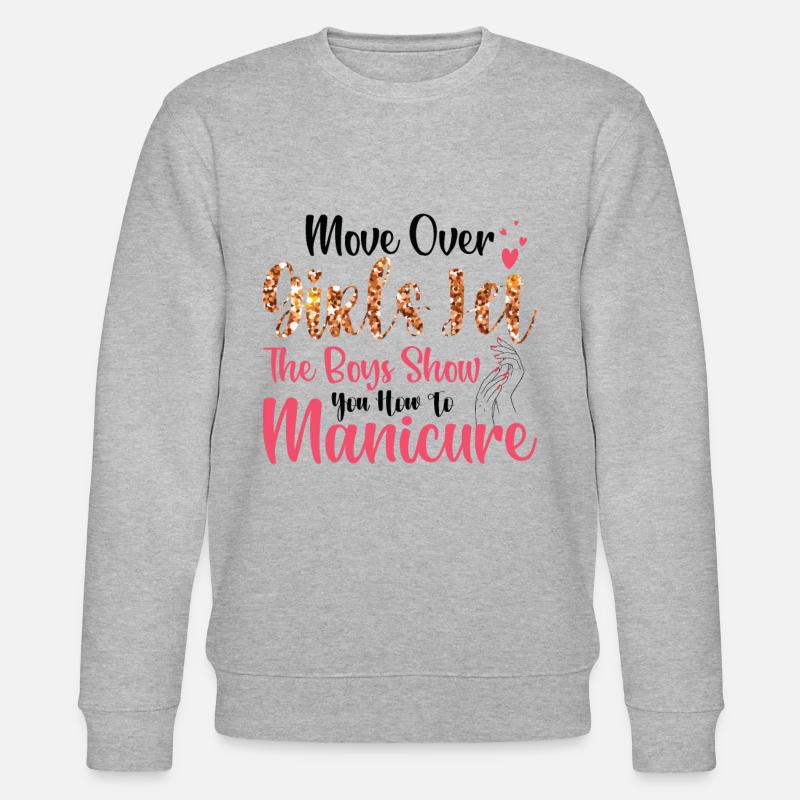 Platz Da, Mädchen - Nageltechnikerinnen - Stanley/Stella Unisex Bio-Sweatshirt CHANGER  - Grau meliert