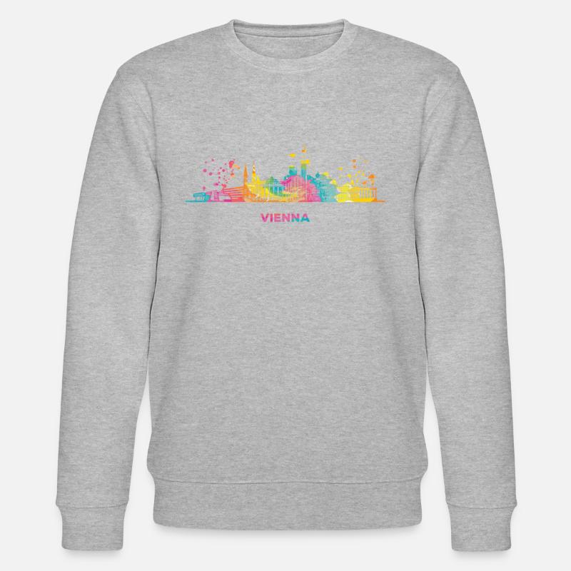 Vienesse Skyline Wien - Stanley/Stella Unisex Bio-Sweatshirt CHANGER - Grau meliert
