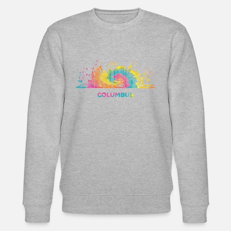 Columbusite Skyline Columbus - Stanley/Stella Unisex Bio-Sweatshirt CHANGER - Grau meliert