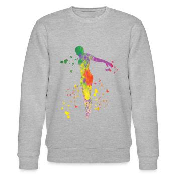 Diving, Artistic Jumping, Synchronized Diving - Stanley/Stella CHANGER Unisex Organic Sweatshirt - heather grey - Front - Nik (191cm) & Marisol (170cm)