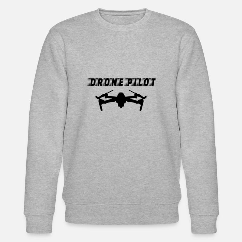 DRONE: Drone Pilot - Stanley/Stella CHANGER Unisex Organic Sweatshirt - heather grey
