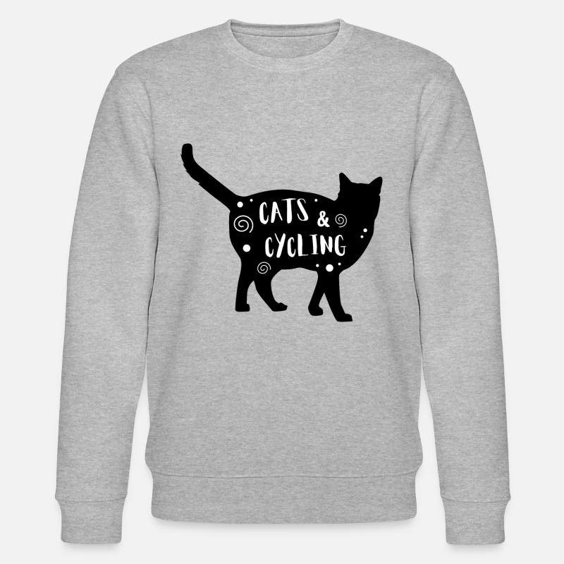 Katzen & Radfahren - Stanley/Stella Unisex Bio-Sweatshirt CHANGER - Grau meliert