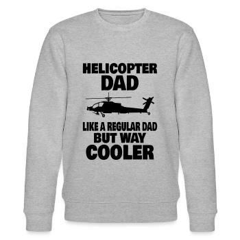Hubschrauberpilot Luftfahrt Helicopterr Dad - Stanley/Stella Unisex Bio-Sweatshirt CHANGER  - Grau meliert - Vorne - Nik (191cm) & Marisol (170cm)