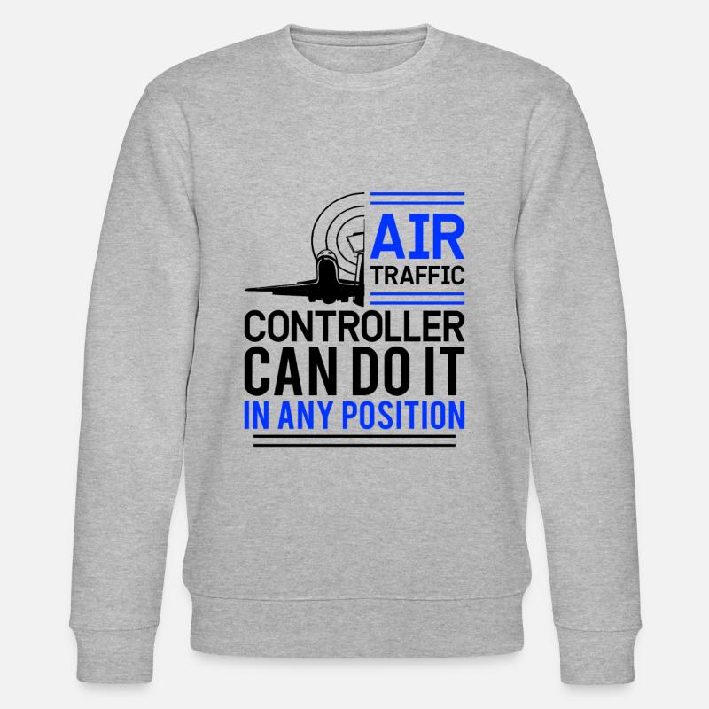 Air Traffic Controller Flight Service - Stanley/Stella CHANGER Unisex Organic Sweatshirt - heather grey