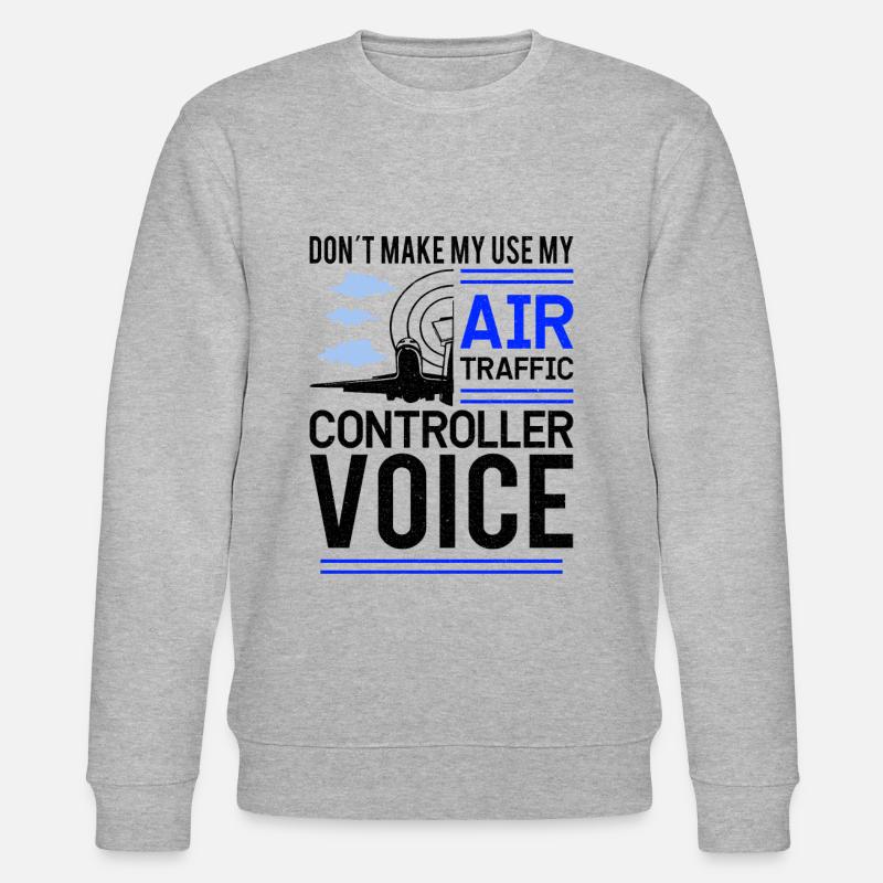 Air Traffic Controller Flight Service - Stanley/Stella CHANGER Unisex Organic Sweatshirt - heather grey