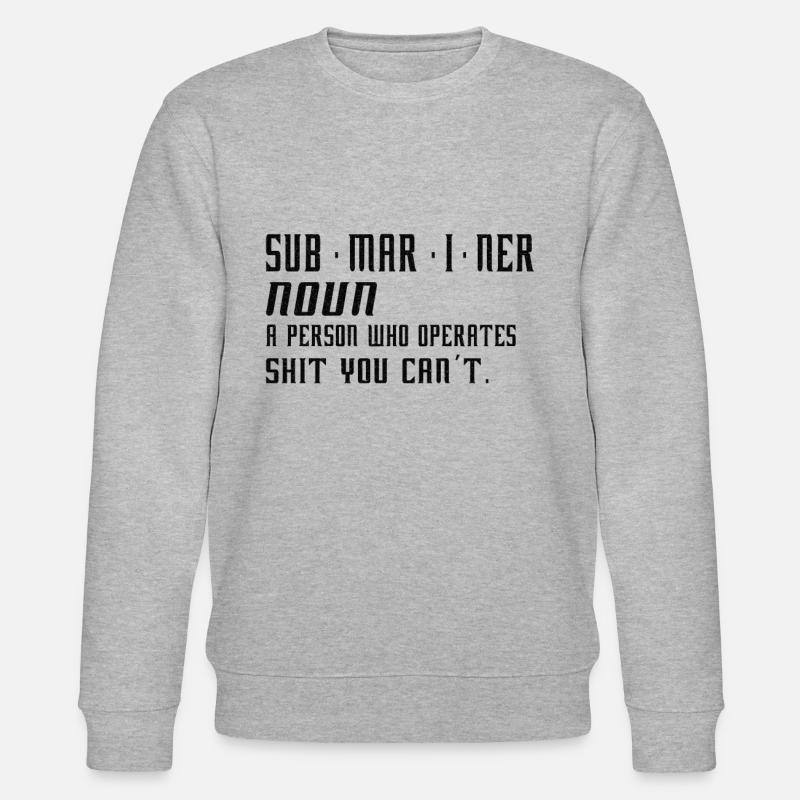 Submariner Definition Submarines Veteran Gift - Stanley/Stella Unisex Bio-Sweatshirt CHANGER - Grau meliert