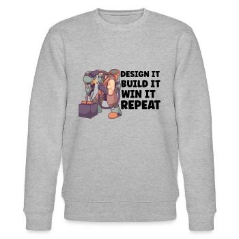 Robotik Ingenieur Für Maschinelles Lernen - Stanley/Stella Unisex Bio-Sweatshirt CHANGER  - Grau meliert - Vorne - Nik (191cm) & Marisol (170cm)