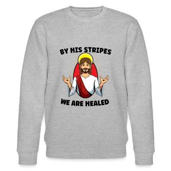Jesus Christianity God Praying Prayer Pastor - Stanley/Stella Unisex Bio-Sweatshirt CHANGER  - Grau meliert - Vorne - Nik (191cm) & Marisol (170cm)