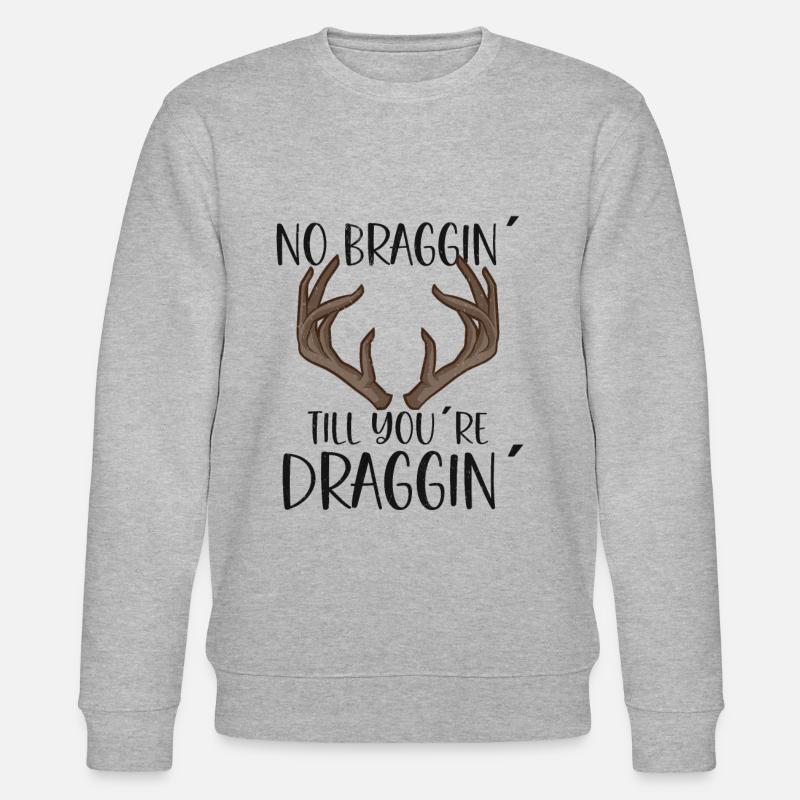 Hirschjagd Hirschjäger Jagdsaison Bockjagd - Stanley/Stella Unisex Bio-Sweatshirt CHANGER  - Grau meliert