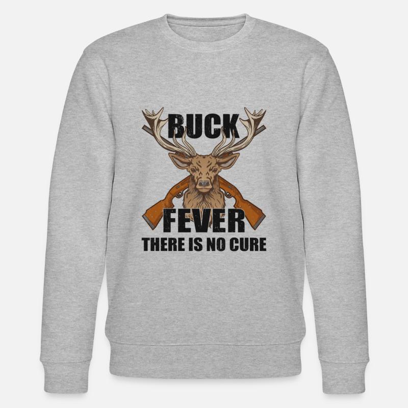 Hirschjagd Hirschjäger Jagdsaison Bockjagd - Stanley/Stella Unisex Bio-Sweatshirt CHANGER  - Grau meliert