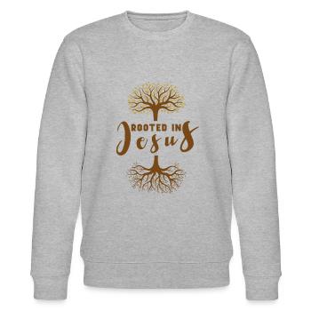 Jesus Christianity God Praying Prayer Pastor - Stanley/Stella Unisex Bio-Sweatshirt CHANGER  - Grau meliert - Vorne - Nik (191cm) & Marisol (170cm)