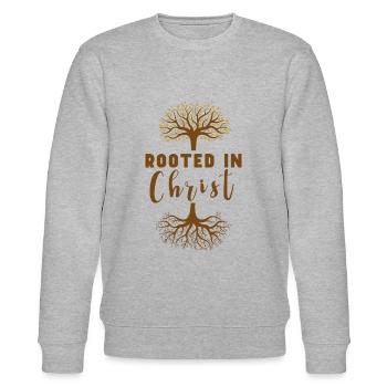 Jesus Christianity God Praying Prayer Pastor - Stanley/Stella Unisex Bio-Sweatshirt CHANGER  - Grau meliert - Vorne - Nik (191cm) & Marisol (170cm)