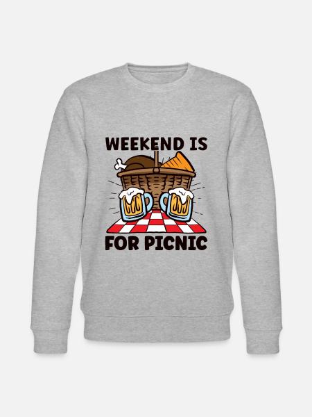 Picnic Lover Picnic Food Basket Picnic Date - Stanley/Stella CHANGER Unisex Organic Sweatshirt - heather grey